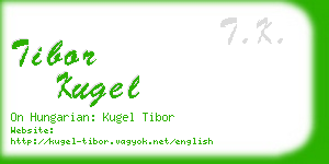 tibor kugel business card